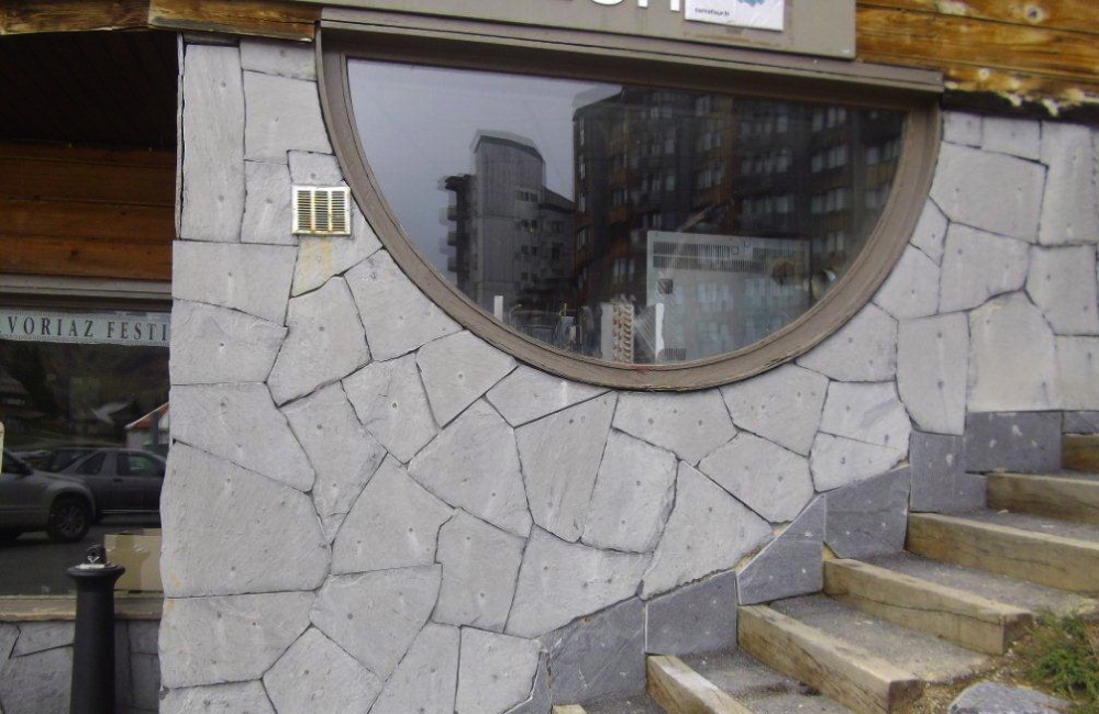 Habillage, de, mur, extérieur, en, pierre, naturel,  
